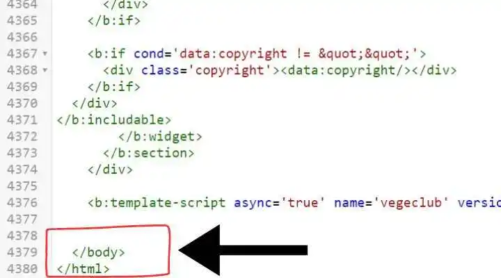 How to Add Back to Top to Blogspot Blog step 4